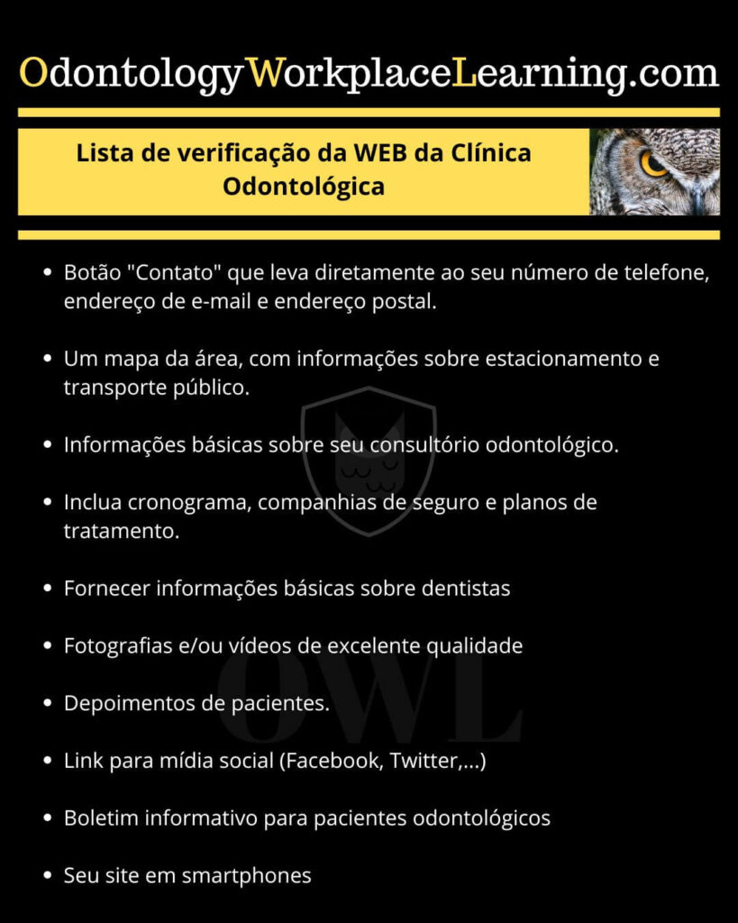 Como fazer uma lista de verificação do site da clínica odontológica e obter as primeiras posições em mecanismos de pesquisa como o Google.