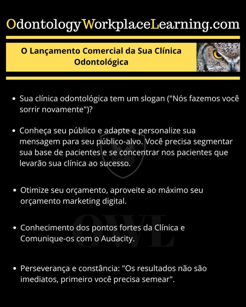 Lançamento de sua clínica odontológica